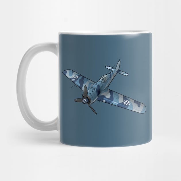 Focke-Wulf FW-190 in blue camo by SunsetGraphics